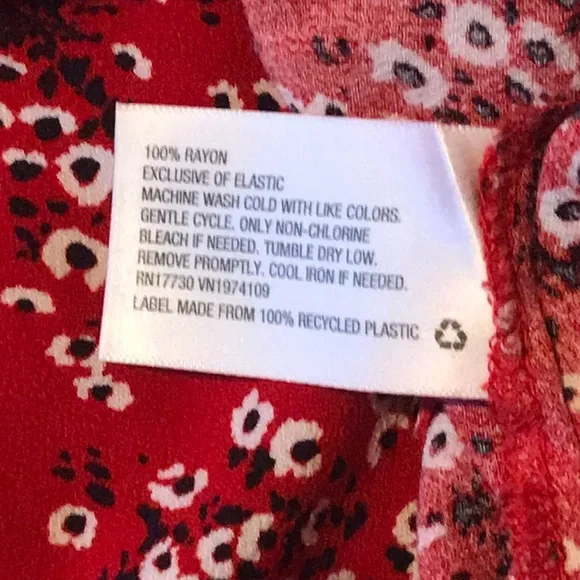 Universal Thread Red Floral Wrap Dress - Picture 7 of 8